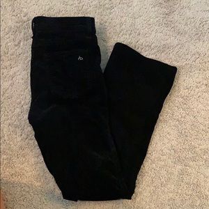 Rag and Bone Black Velvet Pants